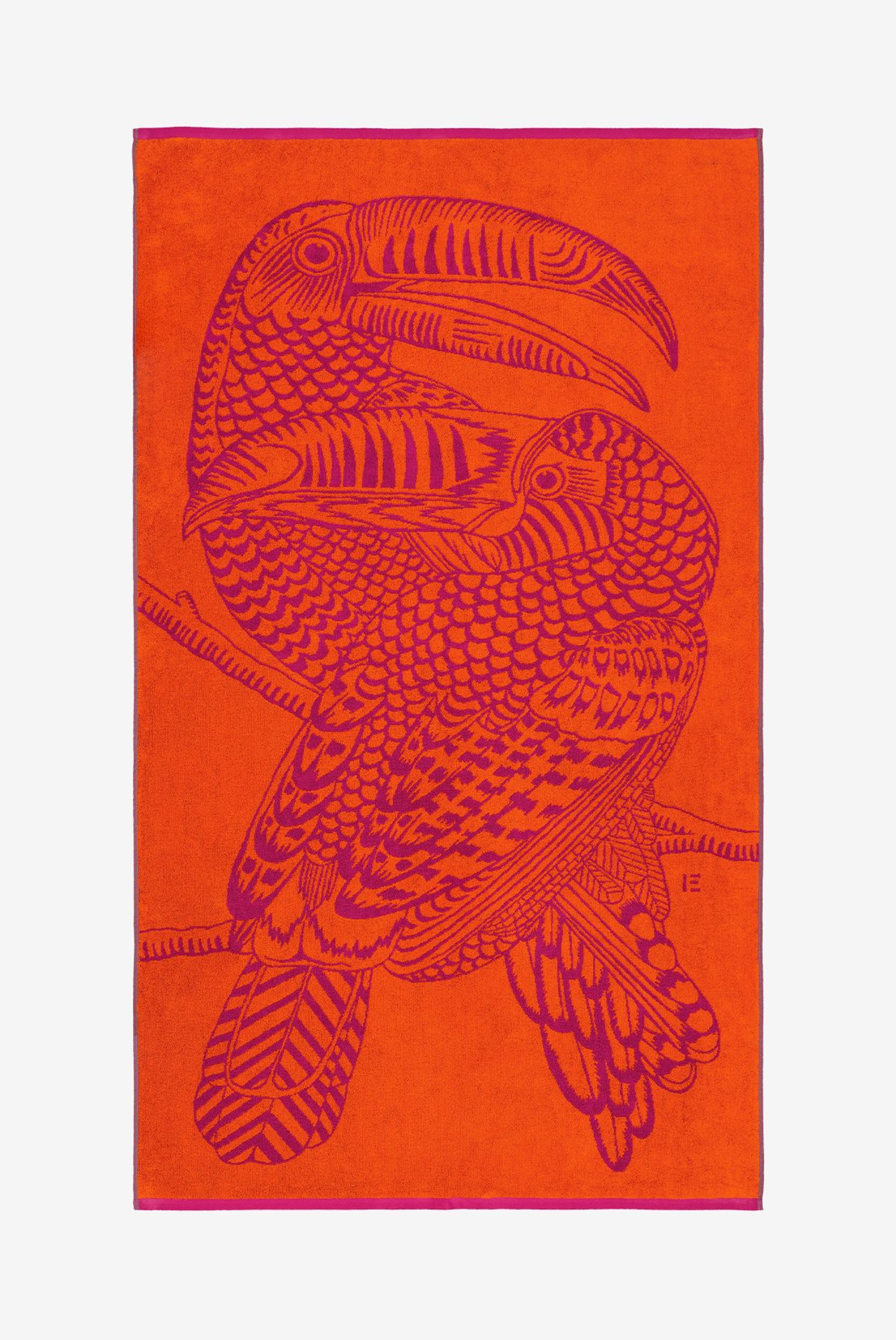 Serviette de Plage - Toucan - Fuchsia