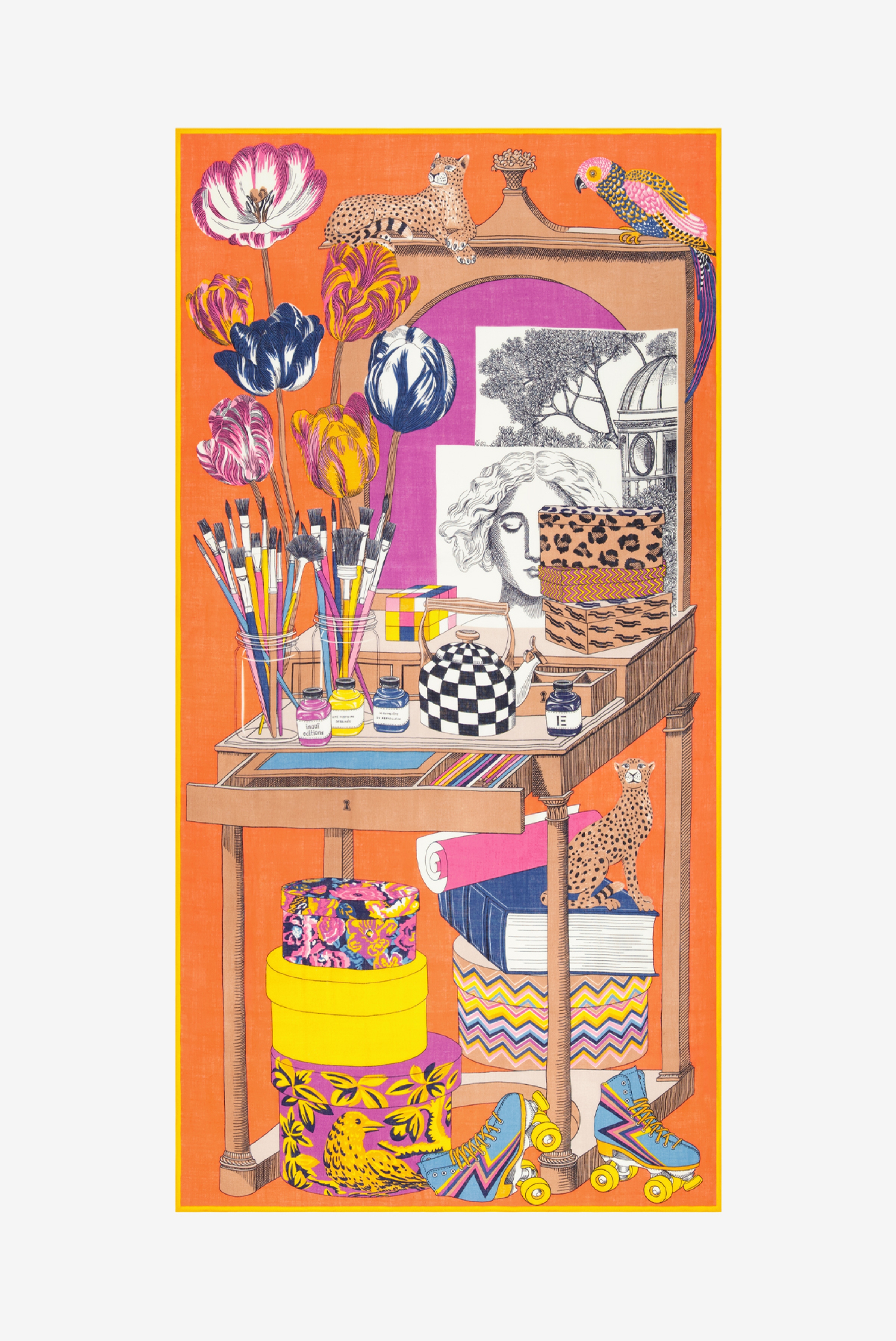Écharpe 100 - Atelier - Orange