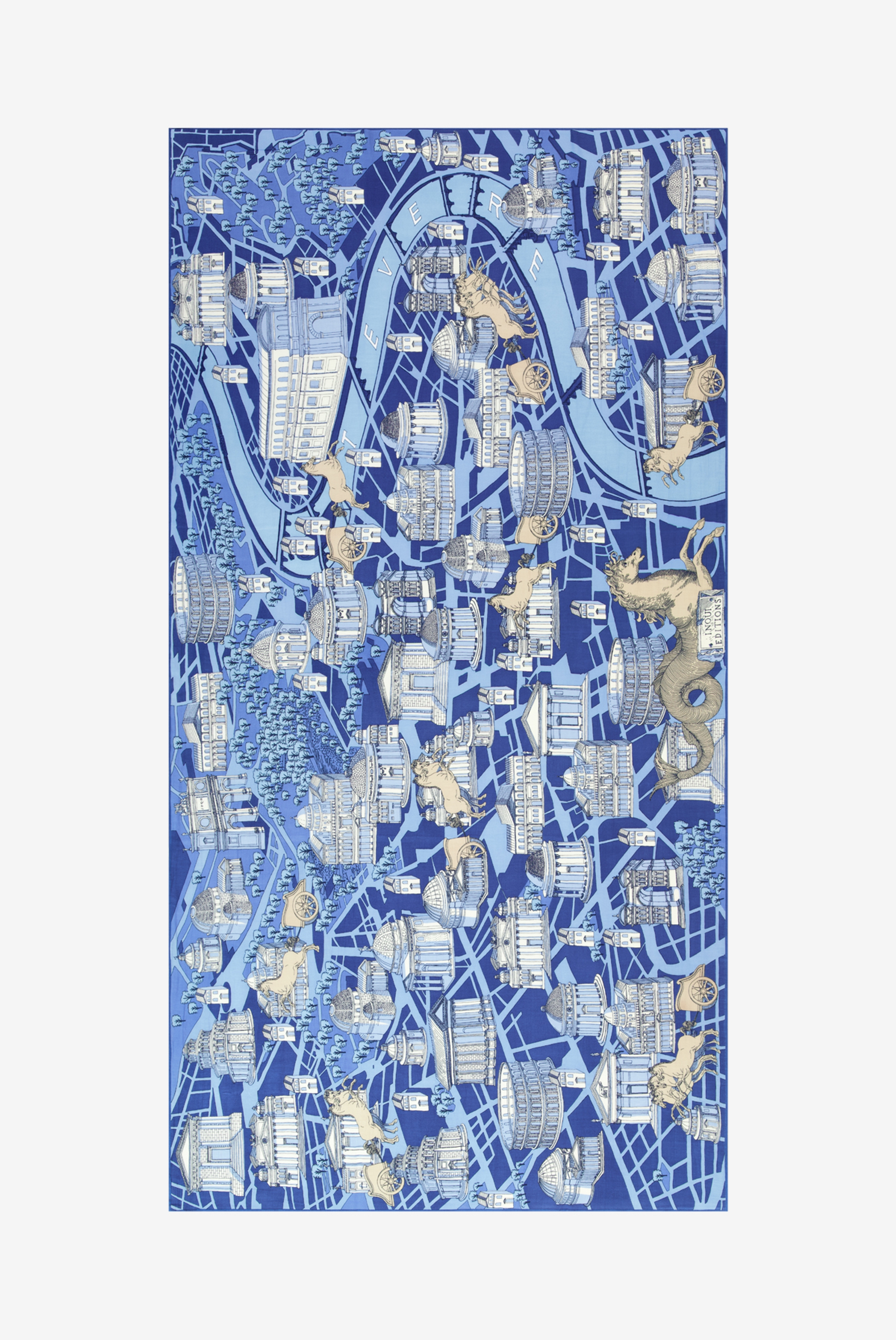 Écharpe 100 - Rome - Bleu