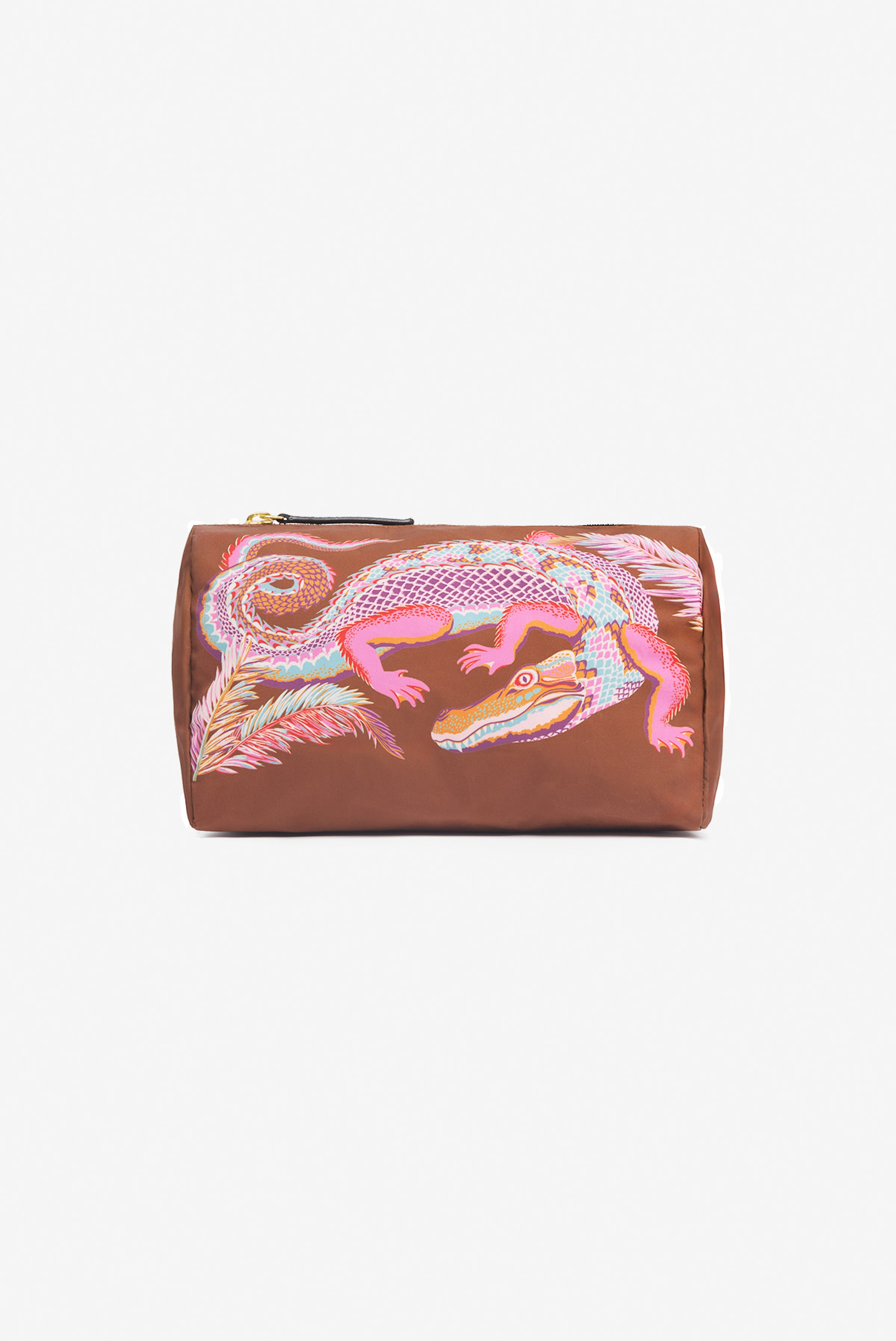 Trousse S - Croco - Caramel