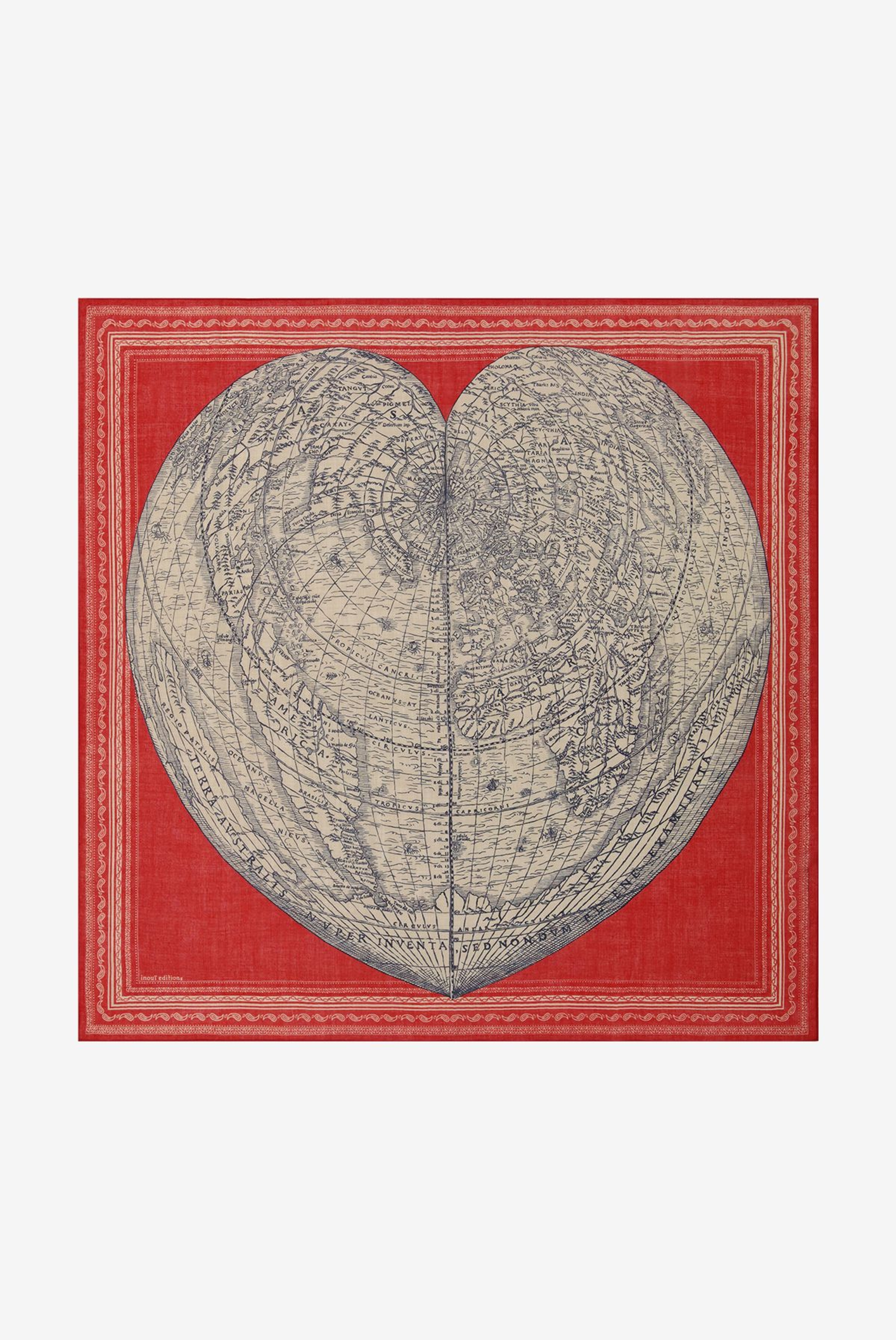 Carré 130 - Mappemonde - Rouge