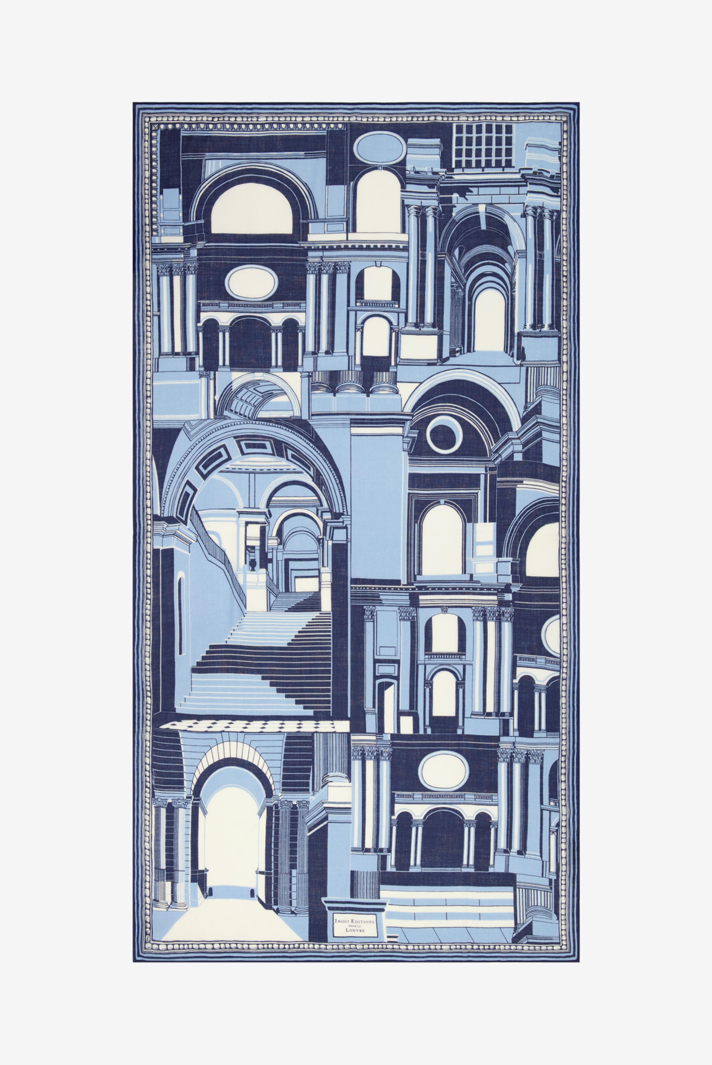 Écharpe 100 - Architecture - Bleu