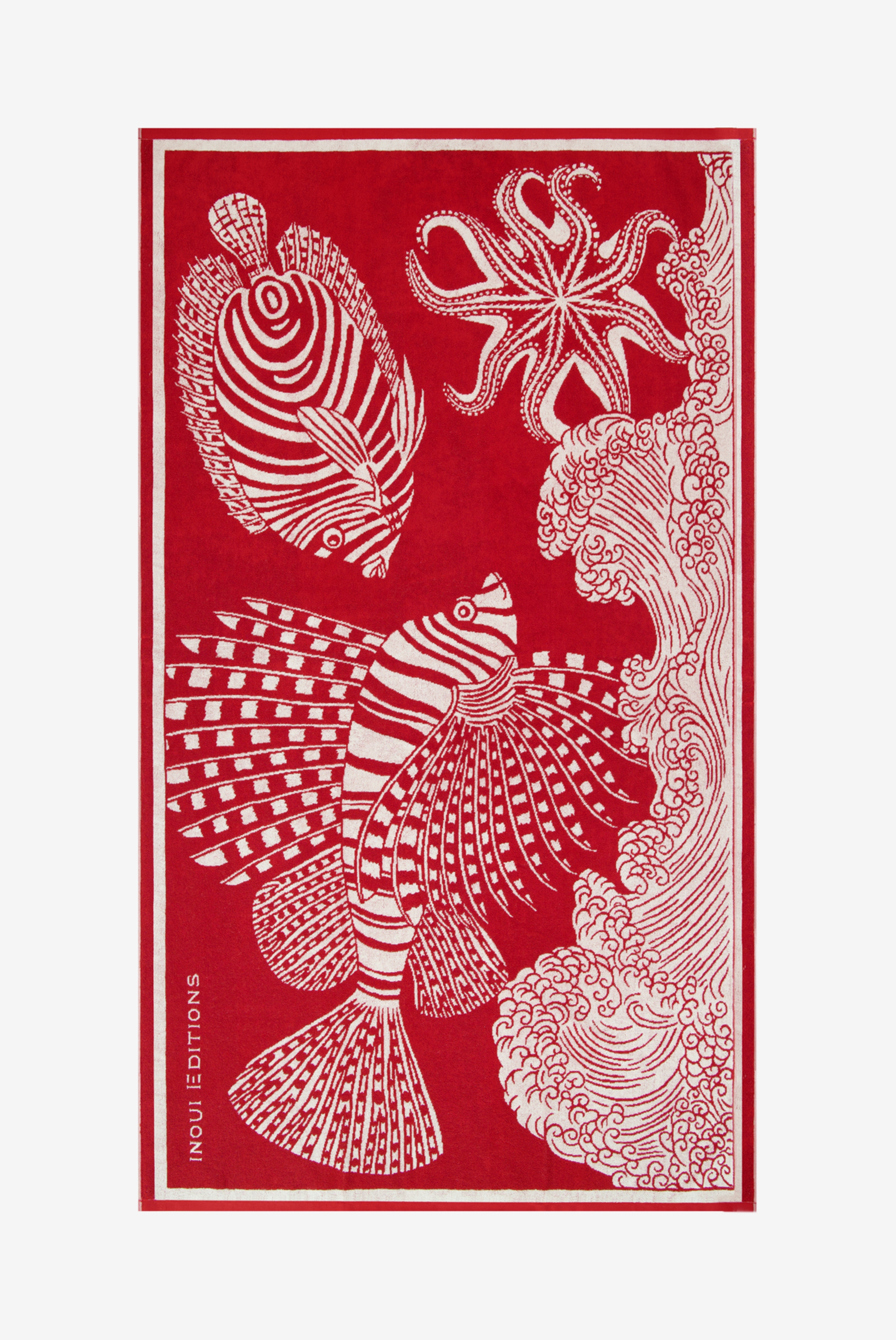 Serviette De Plage 100 - Poseidon - Rouge