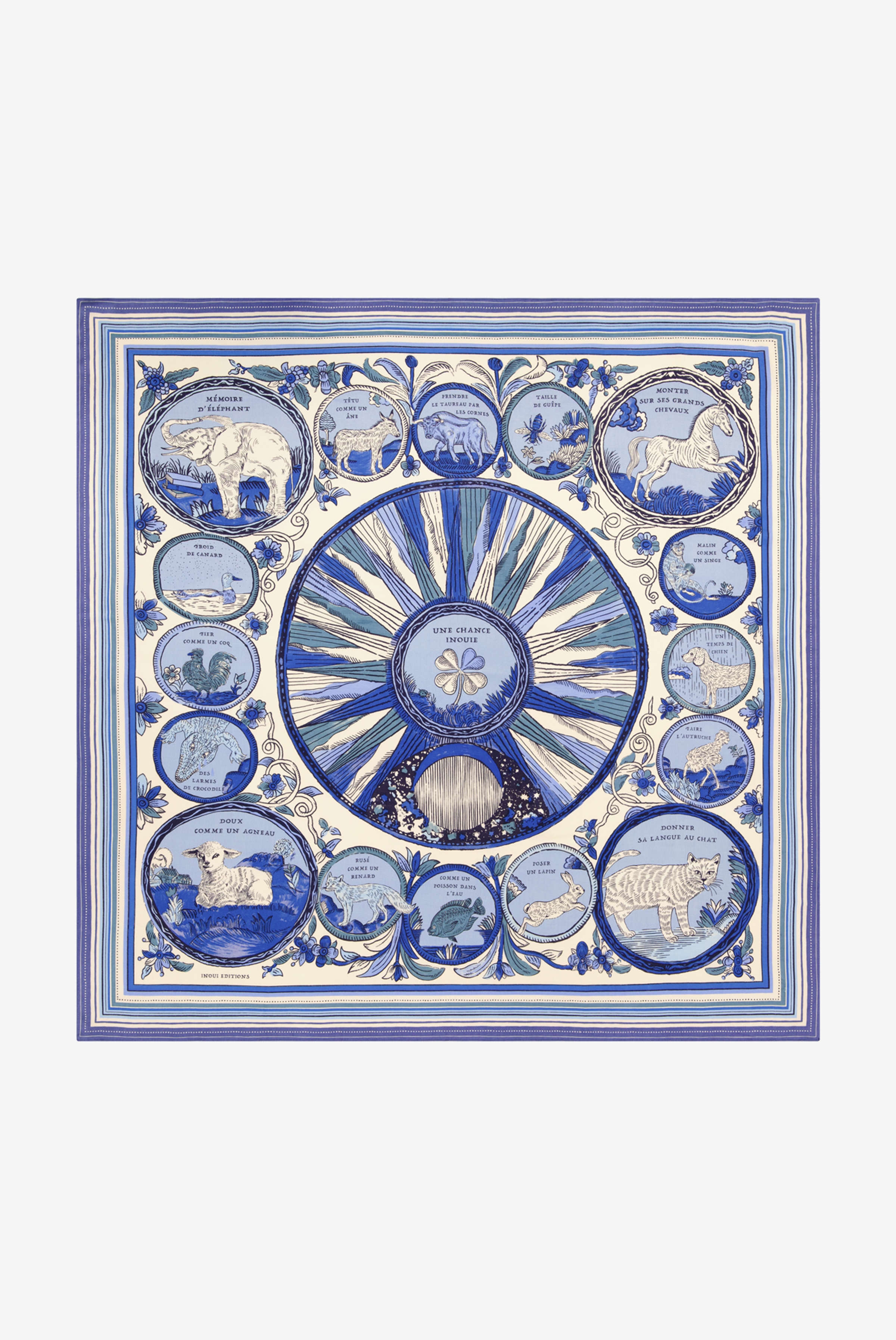 Carré 130 - Chance Inoui - Bleu