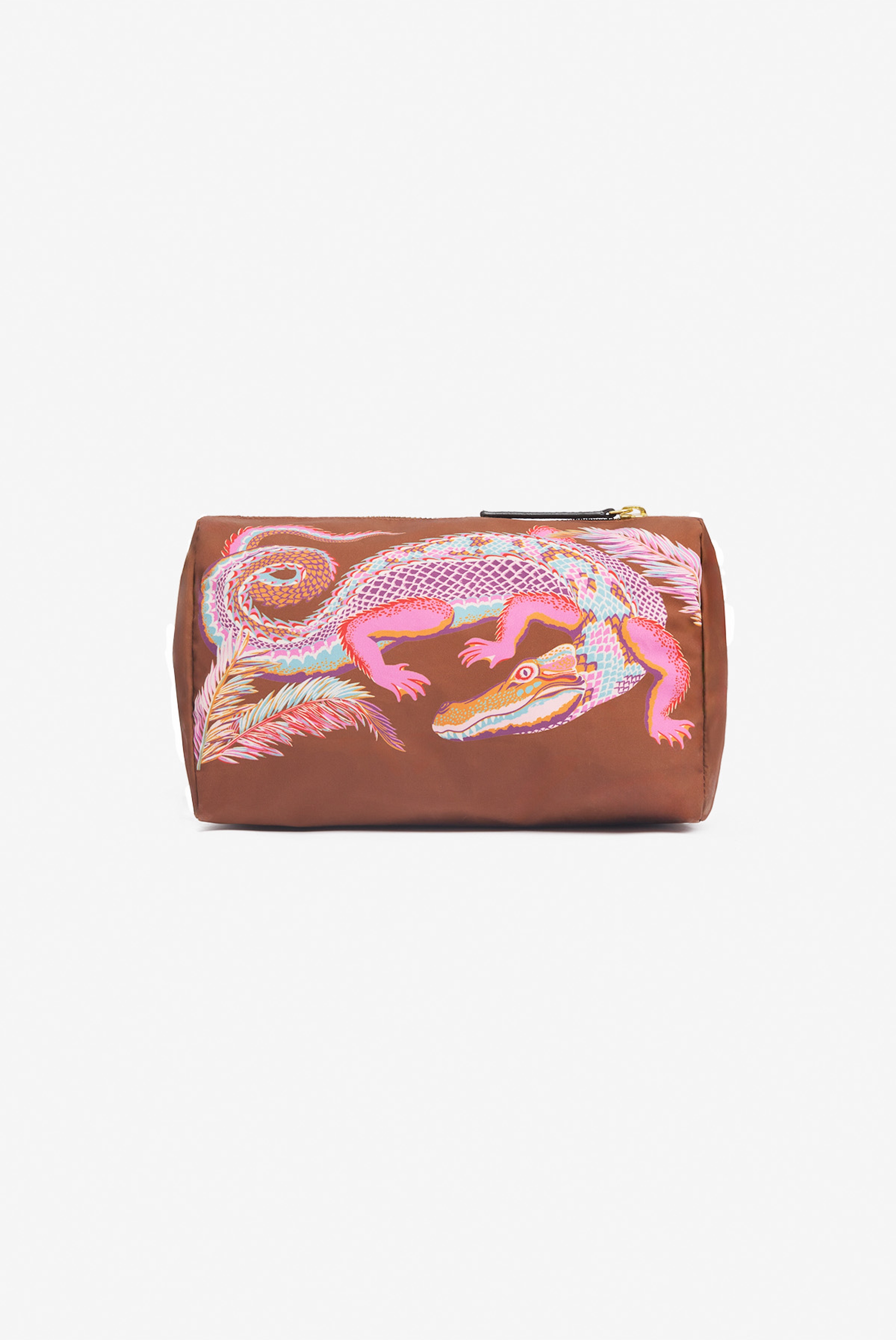 Trousse S - Croco - Caramel