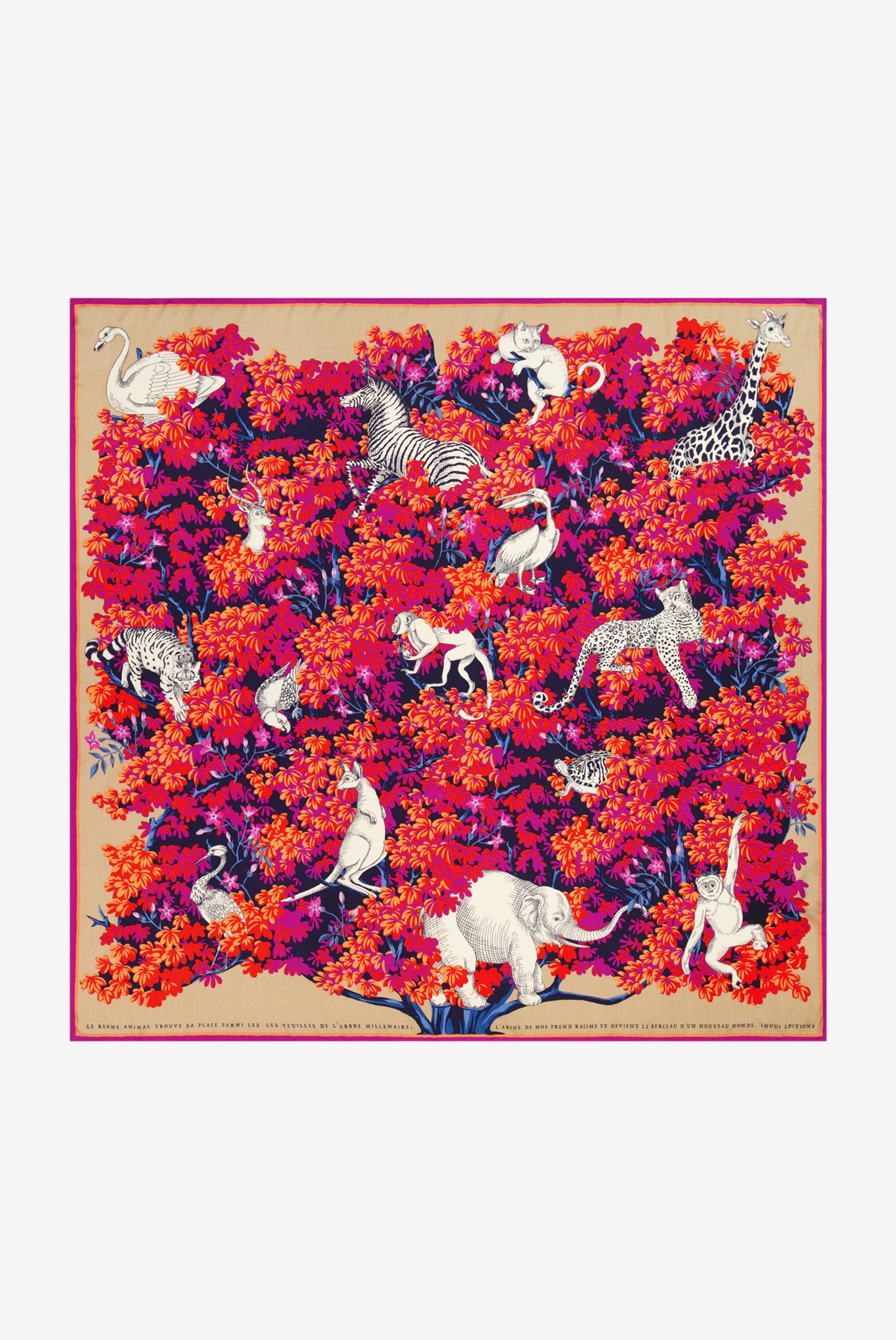 Carré 130 - Bestiaire - Fuchsia