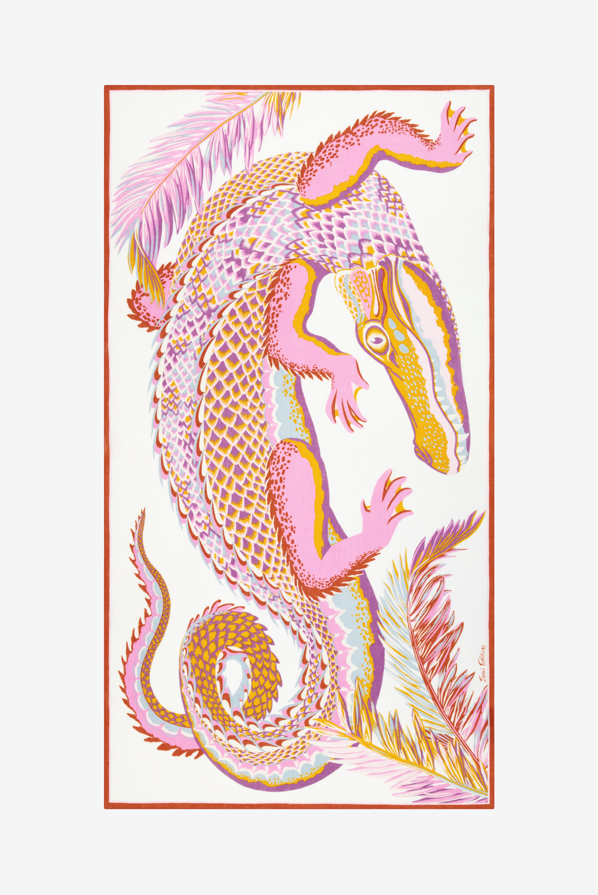 Écharpe 100 - Croco - Blanc