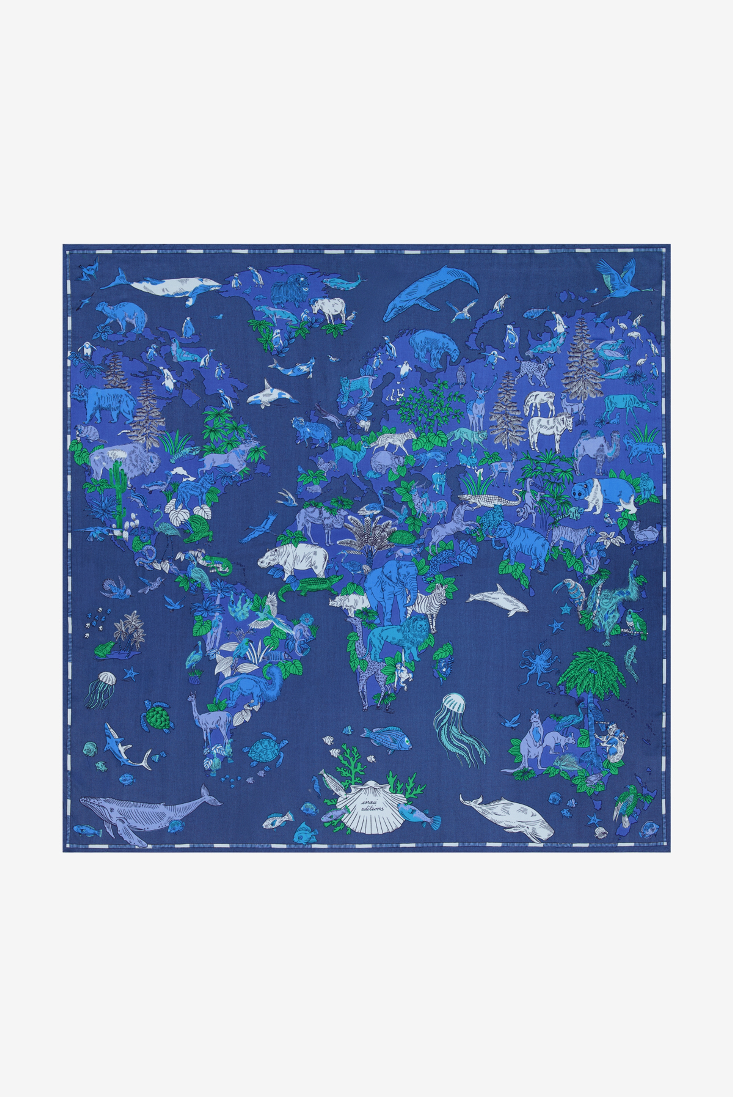 Carré 130 - Atlas - Bleu