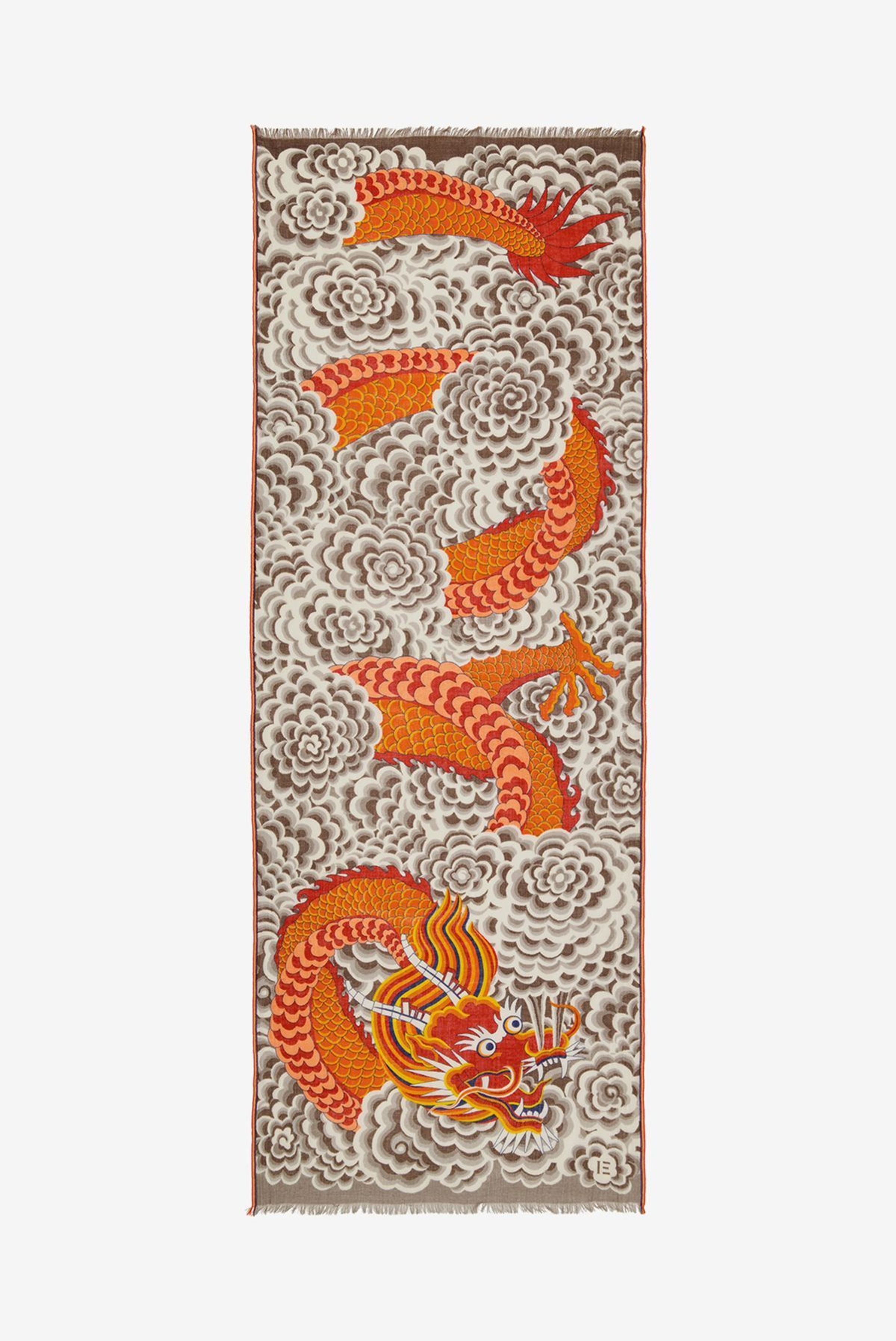 Écharpe 70 - Dragon - Orange