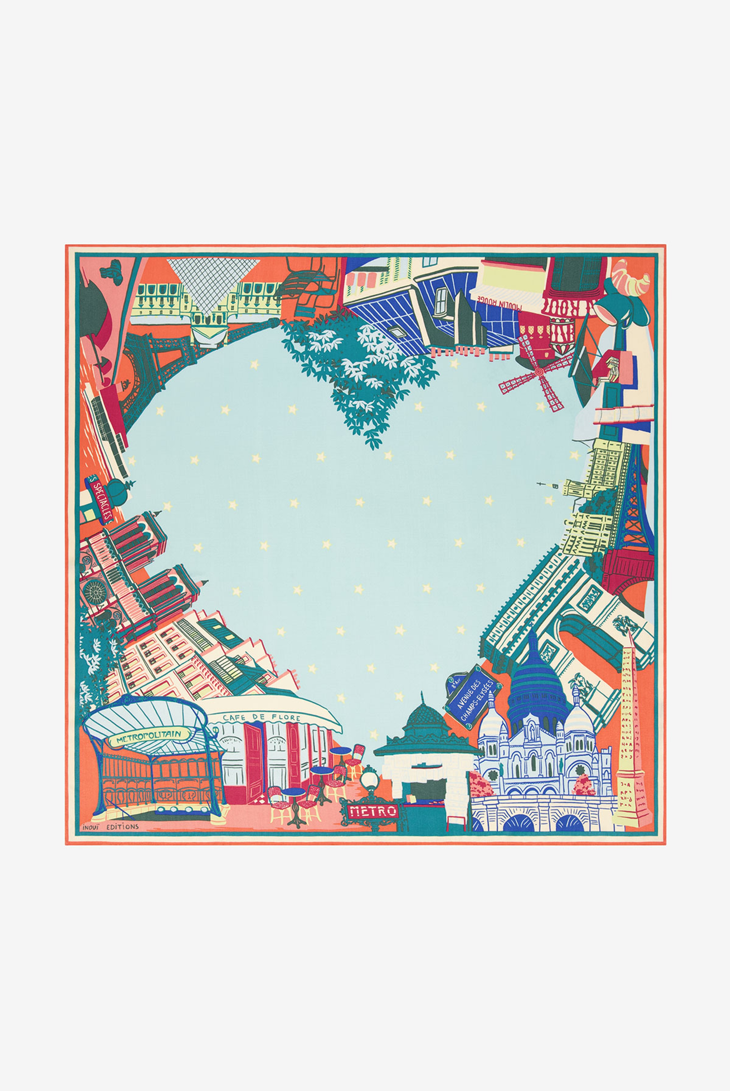 Silk Square 100 - J'Aime Paris - Multicolor